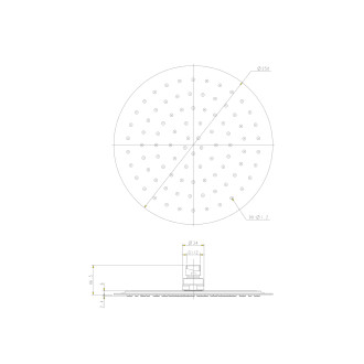Omnires ULTRA SLIMLINE WGU125CR sprchová hlavice 25cm, chrom