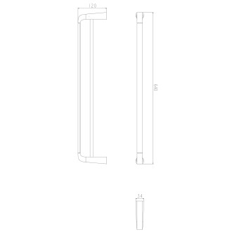 Omnires Dvojitý věšák na ručníky, 64cm, chrom/bílá  SA54226CRB