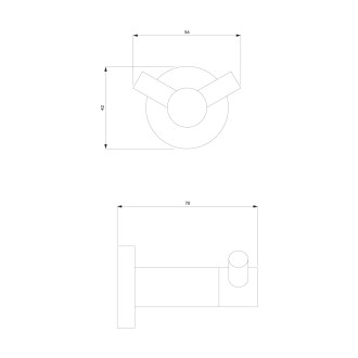 Omnires MODERN PROJECT MP60120BL Háček, černá