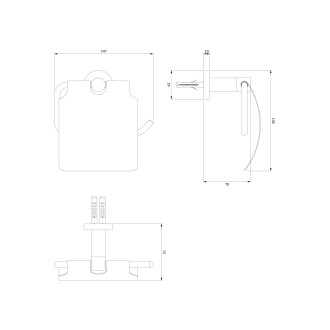 Omnires MODERN PROJECT MP60520CR Držák na toaletní papír, chrom