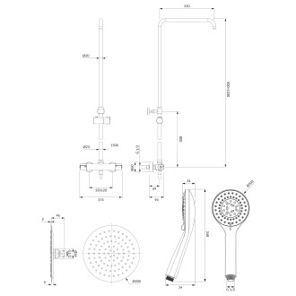 Omnires Y Y1244XOCR sprchový termostatický set, chrom