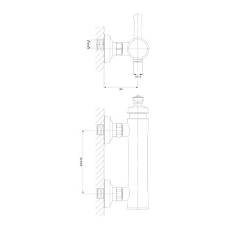 Omnires ARMANCE AM5240GL sprchová baterie, zlatá