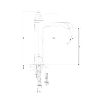 Omnires ARMANCE AM5212CR umyvadlová baterie, chrom