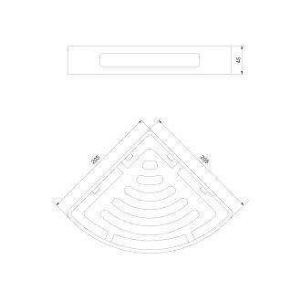 Omnires UNI UN10332CR Sprchová rohová police, chrom