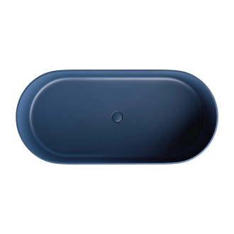 Omnires OVO M+ OVOWWMB Vana volně stojící 160x75cm, litý mramor, modrá