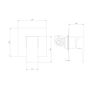 Omnires FRESH FR7145CR Podomítková sprchová baterie, chrom