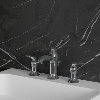 Omnires ART DECO tříotvorová umyvadlová baterie, chrom lesk AD5114CR