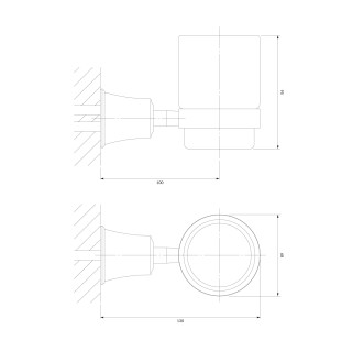 Omnires ART LINE AL53320CR Držák kartáčků, chrom