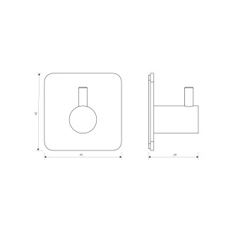 Omnires STRONG ST30110CR Háček, chrom