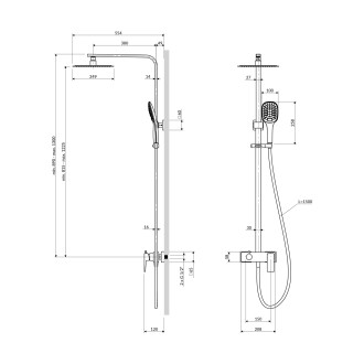 Omnires PARMA PM7444CR Sprchový set, chrom