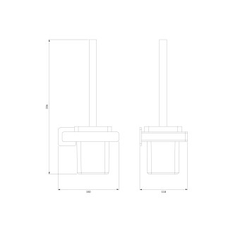 Omnires NELSON NL80620CR Záchodová štětka, chrom