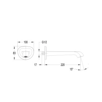 Omnires ARMANCE WDARMANCECR Vanový výtok, chrom