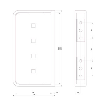 Omnires LUGANO LU30330CR Sprchová police, chrom