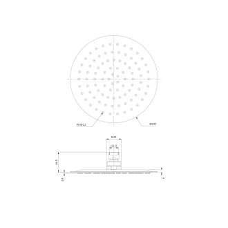 Omnires ULTRA SLIMLINE WGU120CR sprchová hlavice 20cm, chrom