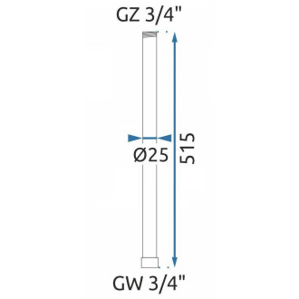 Rea Prodloužení pro vanovou/sprchovou soupravu Titan 50cm REA-K0680