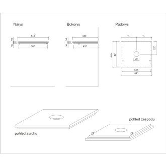 Koupelnová skříňka pod umyvadlo Naturel Vario Dekor 54x45 cm dub bardolino VARIODESK60ZBIDB