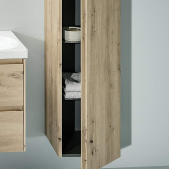 Lani vysoká skříňka 36x165 závěsy dveří vpravo bílá mat