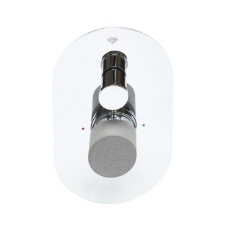 Sprchová a vanová baterie SAT Fusion včetně podomítkového tělesa beton SATBSFU215B