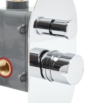 Sprchová a vanová baterie SAT Fusion včetně podomítkového tělesa bílé sklo SATBSFU215BS