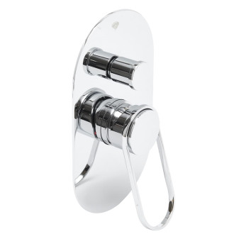 Sprchová a vanová baterie SAT Fusion včetně podomítkového tělesa chrom SATBSFU215KPN