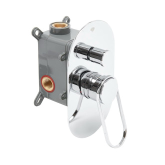 Sprchová a vanová baterie SAT Fusion včetně podomítkového tělesa chrom SATBSFU215KPN