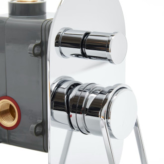 Sprchová a vanová baterie SAT Fusion včetně podomítkového tělesa chrom SATBSFU215KPN