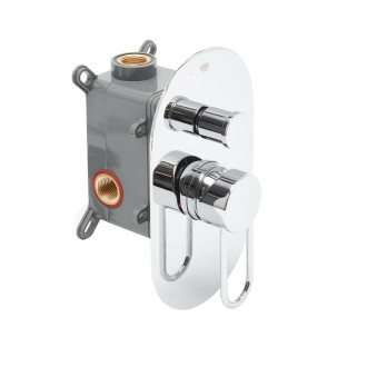 Sprchová a vanová baterie SAT Fusion včetně podomítkového tělesa chrom SATBSFU215KPU