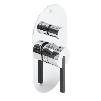 Sprchová a vanová baterie SAT Fusion včetně podomítkového tělesa chrom SATBSFU215TC