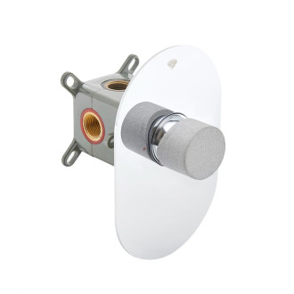 Sprchová baterie SAT Fusion včetně podomítkového tělesa beton SATBSFU210B