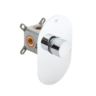 Sprchová baterie SAT Fusion včetně podomítkového tělesa bílé sklo SATBSFU210BS