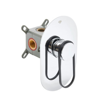 Sprchová baterie SAT Fusion včetně podomítkového tělesa černá SATBSFU210KPC