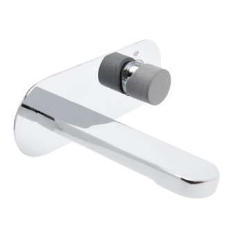 Umyvadlová baterie SAT Fusion včetně podomítkového tělesa beton SATBSFU101B