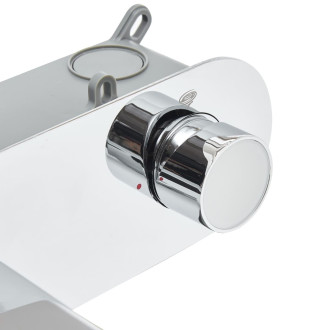 Umyvadlová baterie SAT Fusion včetně podomítkového tělesa bílé sklo SATBSFU101BS