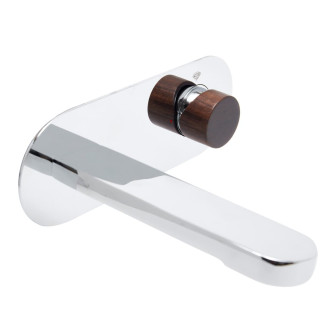 Umyvadlová baterie SAT Fusion včetně podomítkového tělesa tmavé dřevo SATBSFU101DT