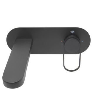 Umyvadlová baterie SAT Fusion včetně podomítkového tělesa matná černá SATBSFU101KPCC