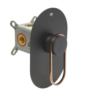 Sprchová baterie SAT Fusion včetně podomítkového tělesa černá/bronz SATBSFU210CPCBR