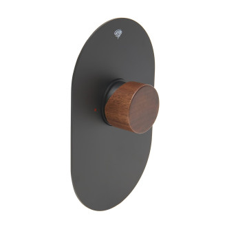 Sprchová baterie SAT Fusion včetně podomítkového tělesa páka tmavé dřevo SATBSFU210DTC