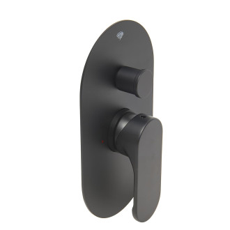 Sprchová a vanová baterie SAT Fusion včetně podomítkového tělesa matná černá SATBSFU215CPC