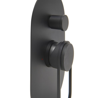 Sprchová a vanová baterie SAT Fusion včetně podomítkového tělesa matná černá SATBSFU215KPCC