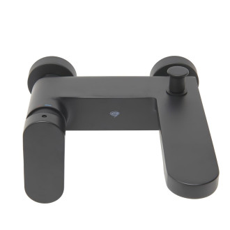 Vanová baterie SAT Fusion bez sprchového setu 150 mm matná černá SATBSFU222CPC