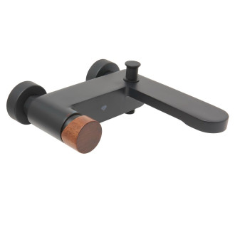 Vanová baterie SAT Fusion bez sprchového setu 150 mm páka tmavé dřevo SATBSFU222DTC