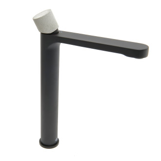 Vysoká umyvadlová baterie SAT Fusion bez výpusti páka beton SATBSFU285BC