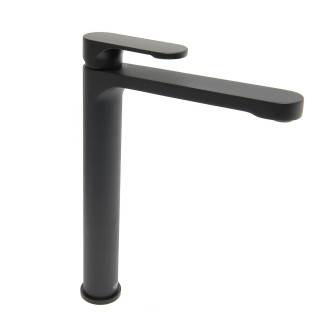 Vysoká umyvadlová baterie SAT Fusion bez výpusti matná černá SATBSFU285CPC