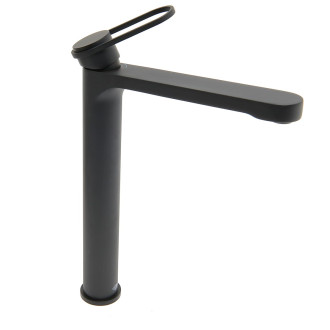 Vysoká umyvadlová baterie SAT Fusion bez výpusti matná černá SATBSFU285KPCC