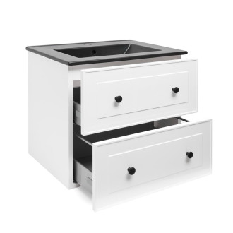 Koupelnová skříňka s umyvadlem Naturel Forli 60x53x46 cm bílá lesk FORLI60BIUC