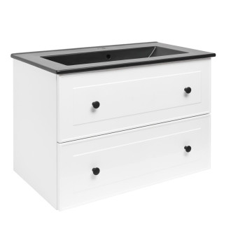 Koupelnová skříňka s umyvadlem Naturel Forli 80x53x46 cm bílá lesk FORLI80BIUC