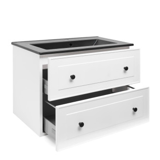 Koupelnová skříňka s umyvadlem Naturel Forli 80x53x46 cm bílá lesk FORLI80BIUC