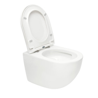 WC s prkénkem softclose závěsné SAT Fusion bílé vírové SATFUS010RTORP