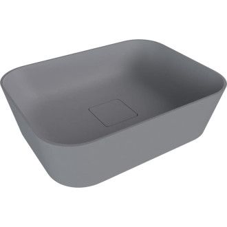 Umyvadlo na desku Polysan Banera 49,5x34,5 cm šedá matná mat bez přepadu 14596.31
