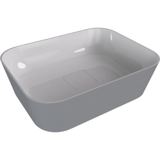 Umyvadlo na desku Polysan Banera 49,5x34,5 cm šedá matná mat bez přepadu 14596.32